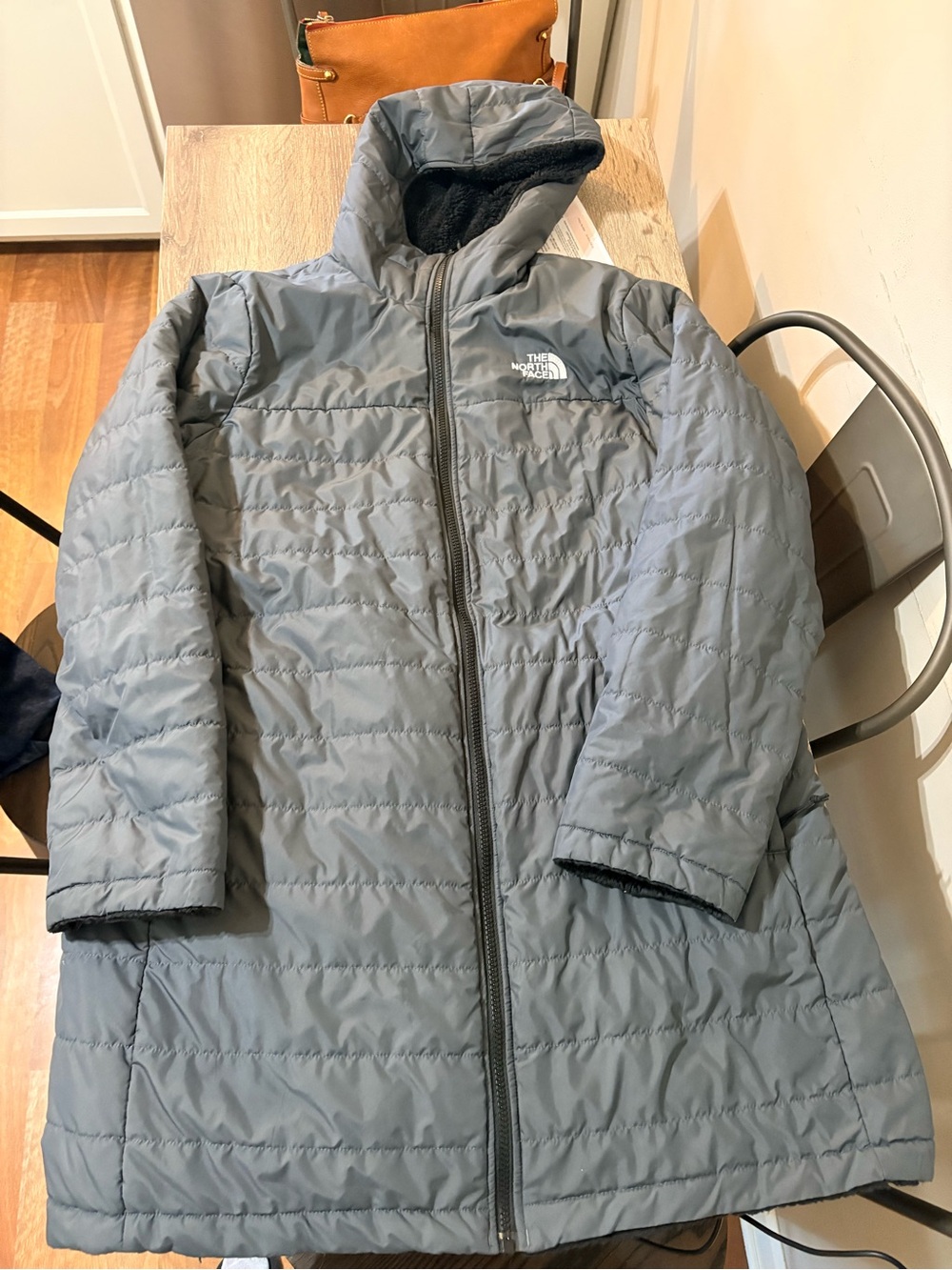 The North Face Women’s knee length reversible coat